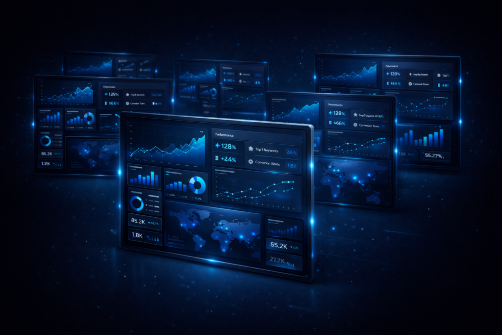 Scalable AI-powered SEO reporting system designed for agencies managing multiple clients