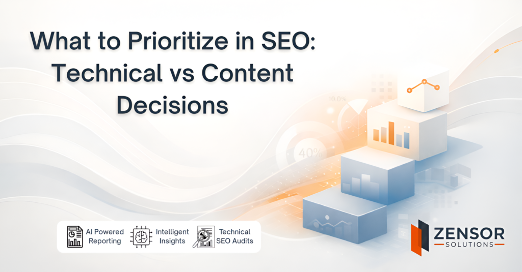 what to prioritize in SEO technical SEO vs content optimization decision framework