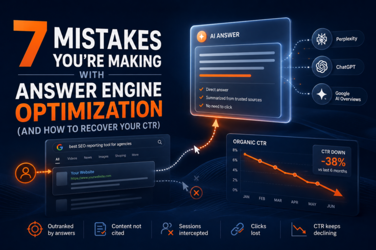 AEO mistakes causing CTR decline in AI search results in 2026