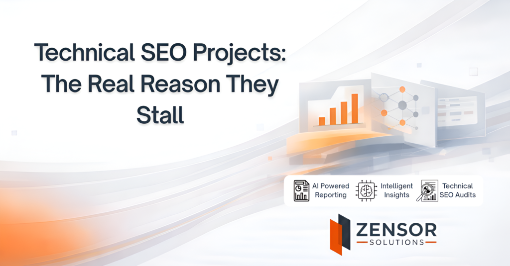 A visual representation of a technical SEO audit workflow highlighting the gap between findings and implementation